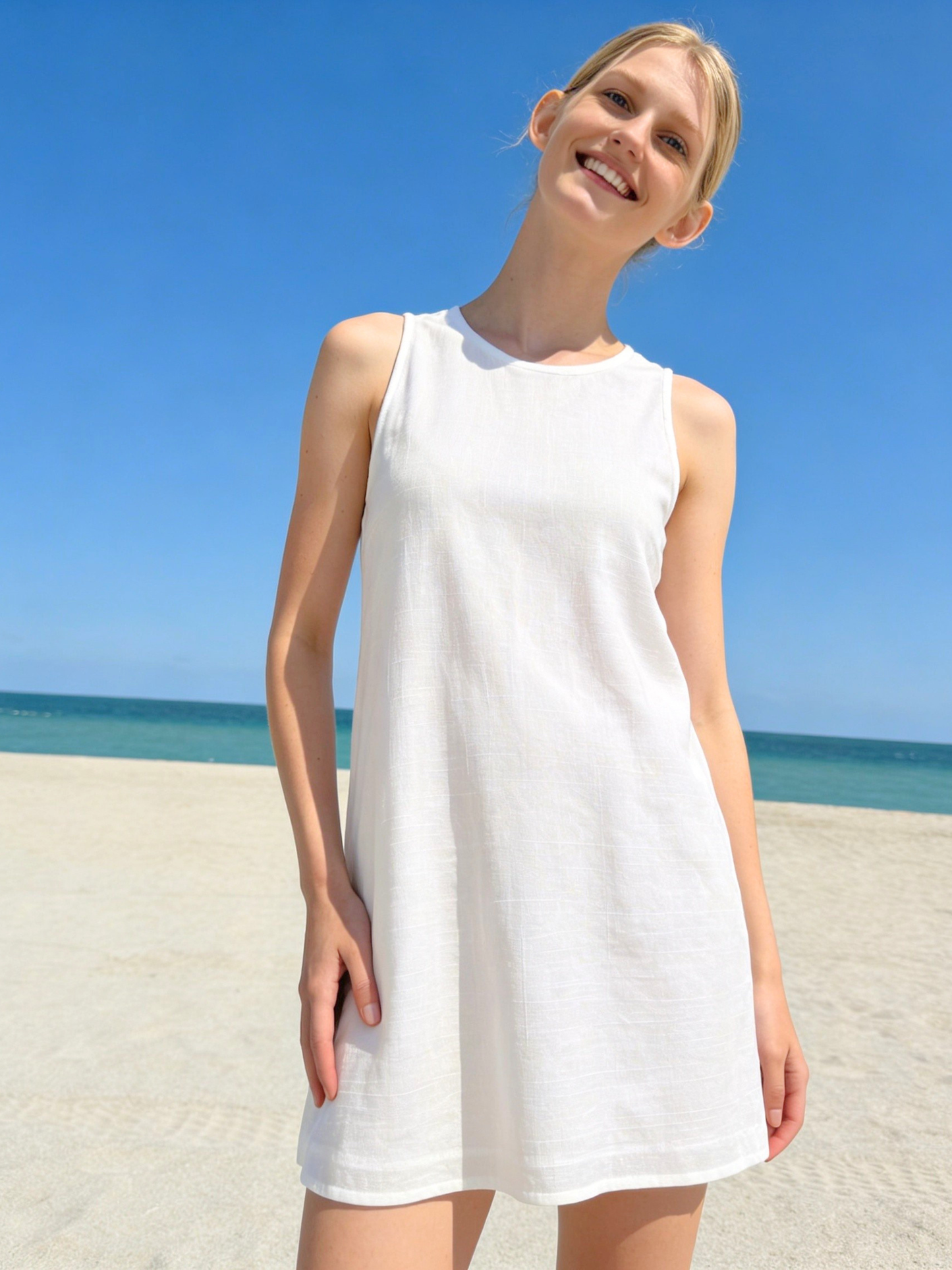 Vestido corto acampanado